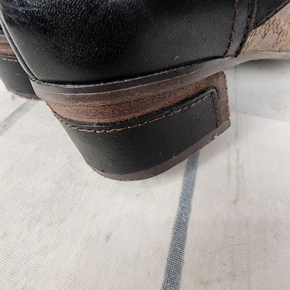 Spring Step L'ARTISTE 3 Tone Leather Ankle Boot Reptile Tan Black Size 37 - Picture 13 of 16